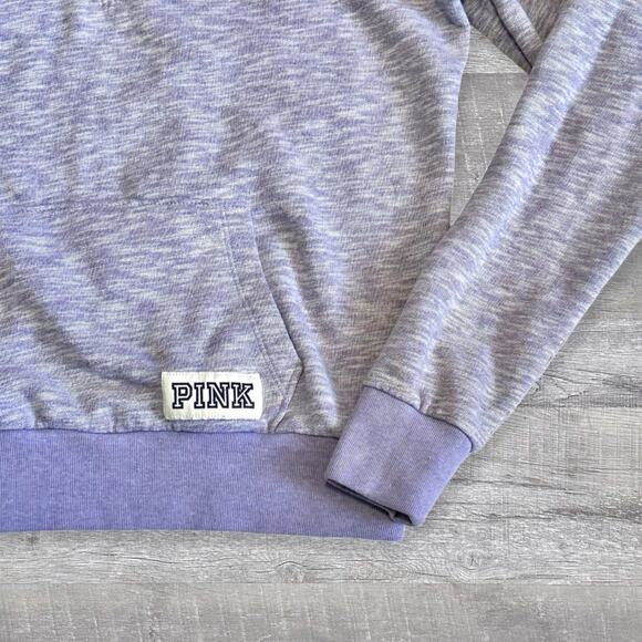 PINK Victorias Secret Perfect Quarter Zip Sweatshirt Womens XS Marled Purple - Picture 3 of 8